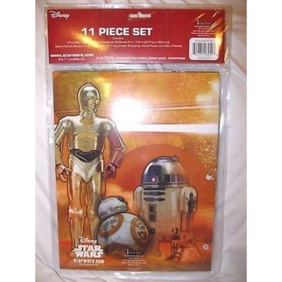 Disney Star wars Other - Disney Star Wars 11 piece Stationary Set-Folders,Note pad,Pencils,Case-New!!